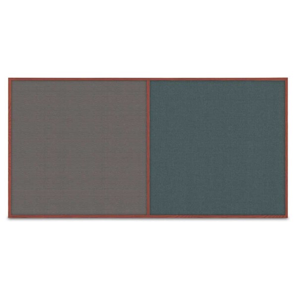 Enclosed Corkboard, 3 Door, 96"x48", 4" Fra, UV3413-SATIN-BUFF